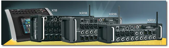 Сравнение Behringer XR18 с другими цифровыми микшерами | Music112 Blog